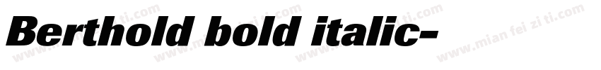 Berthold bold italic字体转换